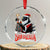 Funny Xmas Santa Godzilla Crystal Glass Ornament Santazilla Tower Xmas Tree TS11 Transparent Glass 3'' Circle Print Your Wear