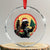 Funny Xmas Santa Godzilla Japanese Monster Crystal Glass Ornament TS11 Transparent Glass 3'' Circle Print Your Wear