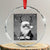 Funny Xmas Santa Grumpy Cat Crystal Glass Ornament TS11 Transparent Glass 3'' Circle Print Your Wear