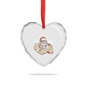 Funny Xmas Santa Heart Crystal Glass Ornament Merry Rizzmas Sigmas Charisma Rizz Santa TS11 Print Your Wear