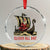 Funny Xmas Santa Viking Crystal Glass Ornament Sleigh All Day Xmas Pagan Norse Longship TS11 Transparent Glass 3'' Circle Print Your Wear