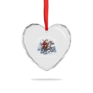 Funny Xmas Santa Viking Heart Crystal Glass Ornament Sleipnir's Sleigh Rides Oh What Fun It Is To Ride TS11 Print Your Wear