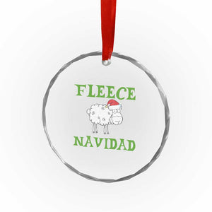 Funny Xmas Sheep Crystal Glass Ornament Fleece Navidad Feliz Festive Xmas TS02 Print Your Wear