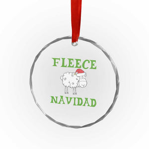 Funny Xmas Sheep Crystal Glass Ornament Fleece Navidad Feliz Festive Xmas TS02 Print Your Wear