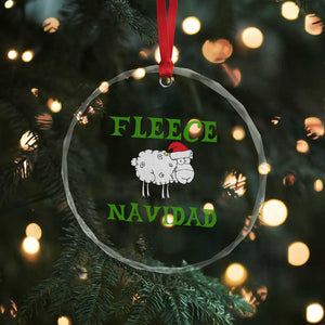 Funny Xmas Sheep Crystal Glass Ornament Fleece Navidad Feliz Festive Xmas TS02 Print Your Wear