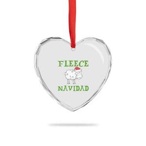 Funny Xmas Sheep Heart Crystal Glass Ornament Fleece Navidad Feliz Festive Xmas TS02 Print Your Wear