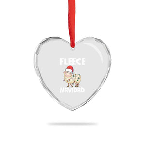 Funny Xmas Sheep Heart Crystal Glass Ornament Fleece Navidad Feliz Spanish Merry Xmas TS02 Print Your Wear