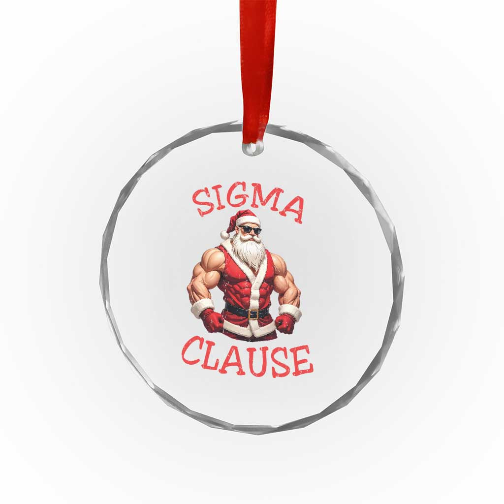 Funny Xmas Sigma Claus Crystal Glass Ornament TS09 Print Your Wear
