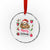 Funny Xmas Sloth Crystal Glass Ornament Merry Slothmas TS12 Transparent Glass 3'' Circle Print Your Wear