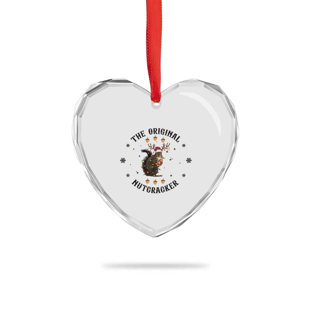 Funny Xmas Squirrel Heart Crystal Glass Ornament The Original Nutcracker Snowflake Santa Hat TS11 Print Your Wear