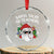 Funny Xmas Teacher Crystal Glass Ornament Santa Talks To Teachers TS09 Transparent Glass 3'' Circle Print Your Wear