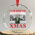 Funny Xmas Trump Crystal Glass Ornament I'll Be Home For Xmas TS09 Transparent Glass 3'' Circle Print Your Wear