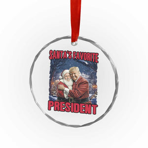 Funny Xmas Trump Santa Crystal Glass Ornament Santa's Favorite President White House TS11 Print Your Wear
