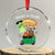 Funny Xmas What A Year Dumpster Fire Crystal Glass Ornament TS09 Transparent Glass 3'' Circle Print Your Wear
