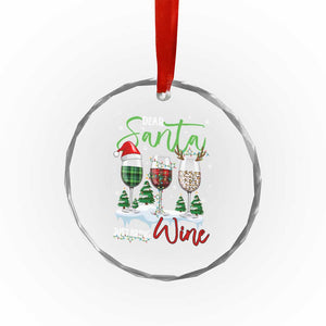 Funny Xmas Wine Crystal Glass Ornament Dear Santa Just Bring Wine Winter Holiday TS11 Print Your Wear