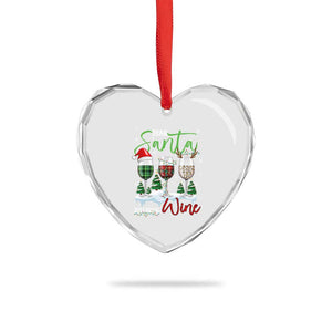Funny Xmas Wine Heart Crystal Glass Ornament Dear Santa Just Bring Wine Winter Holiday TS11 Print Your Wear