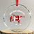 Funny Xmas Yoga Crystal Glass Ornament Keep Calm And Merry On TS09 Transparent Glass 3'' Circle Print Your Wear