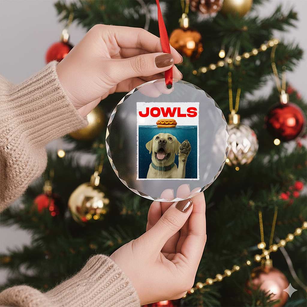 Funny Yellow Lab Jowls Crystal Glass Ornament Labrador Retriever Lover Gift TS12 Print Your Wear