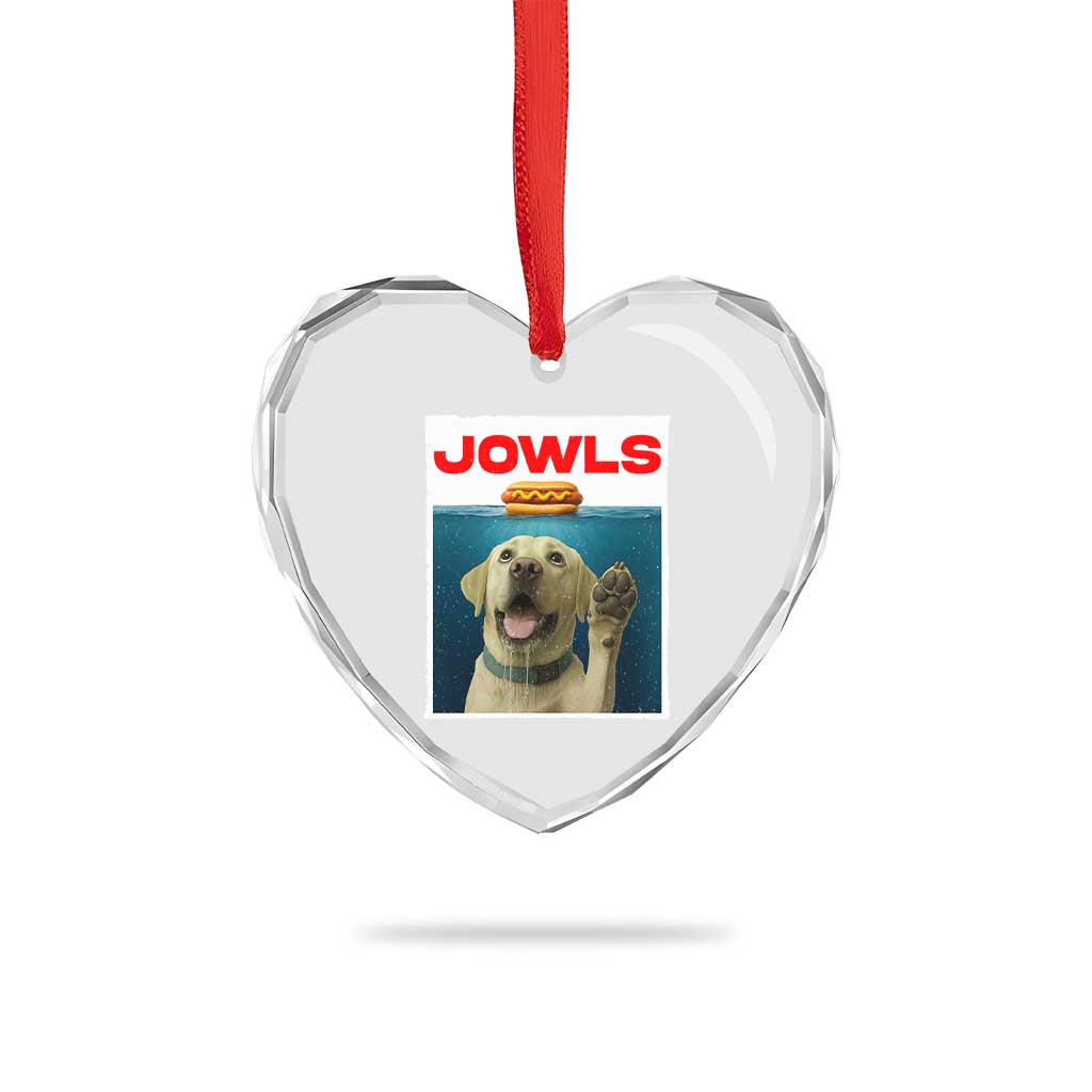 Funny Yellow Lab Jowls Heart Crystal Glass Ornament Labrador Retriever Lover Gift TS12 Print Your Wear