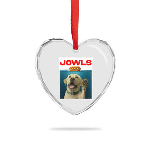Funny Yellow Lab Jowls Heart Crystal Glass Ornament Labrador Retriever Lover Gift TS12 Print Your Wear