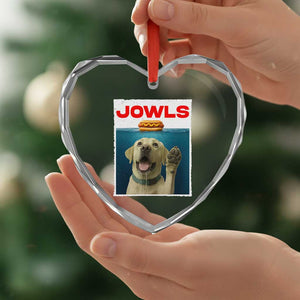 Funny Yellow Lab Jowls Heart Crystal Glass Ornament Labrador Retriever Lover Gift TS12 Print Your Wear