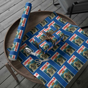 Funny Yellow Lab Jowls Wrapping Paper Roll Labrador Retriever Lover Gift TS12 Blue Print Your Wear
