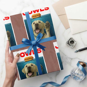 Funny Yellow Lab Jowls Wrapping Paper Roll Labrador Retriever Lover Gift TS12 Mocha Print Your Wear
