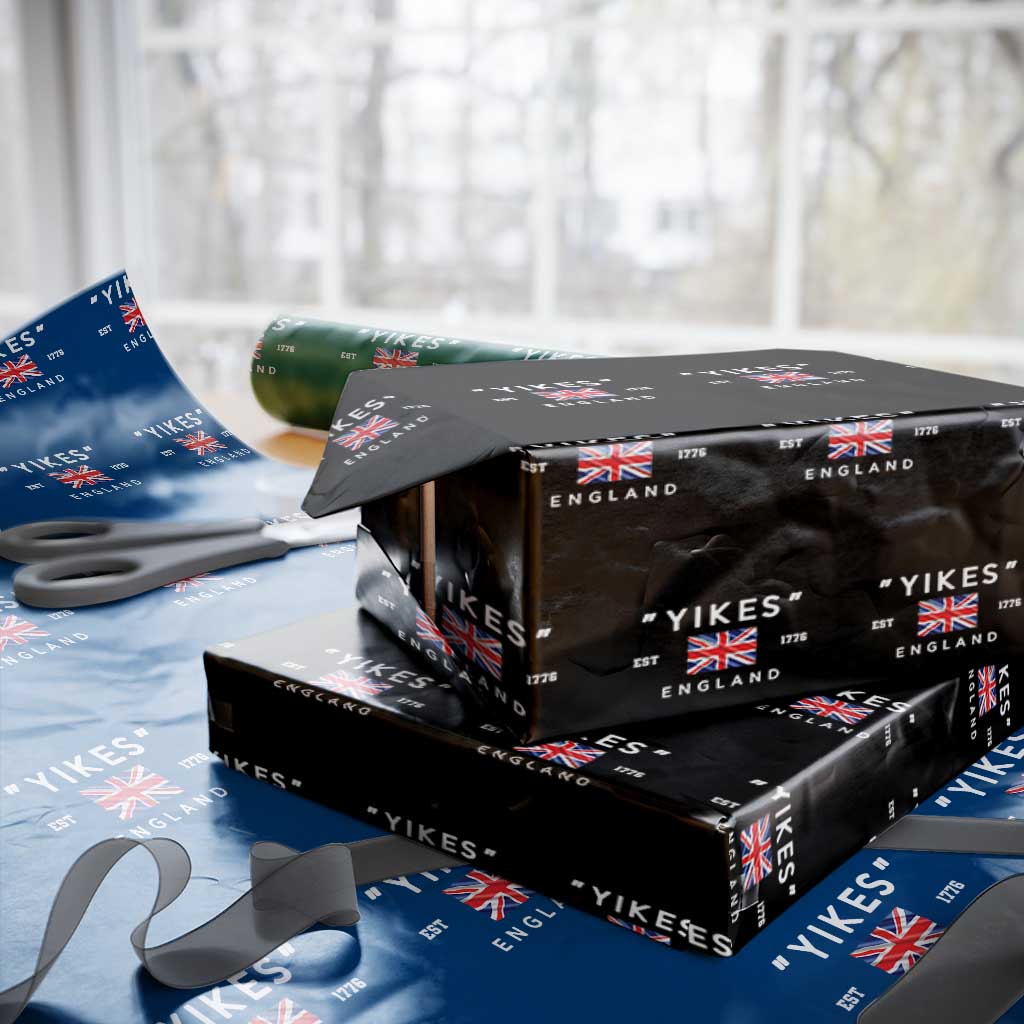 Funny Yikes England 1776 Wrapping Paper Roll 4th Of July USA Union Jack Flag - Print Your Wear