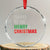 Funny Yippee Ki Yay Merry Xmas Crystal Glass Ornament Xmas Nakatomi Plaza Hiden Text TS11 Transparent Glass 3'' Circle Print Your Wear