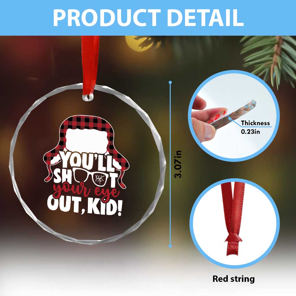 Funny You Will Shoot Your Eye Out Kid Crystal Glass Ornament Christmas Movie Glasses Hat TS11 Print Your Wear