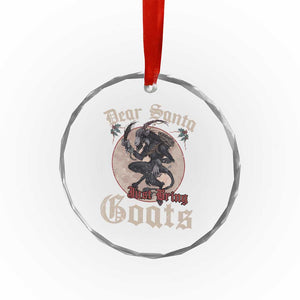 Funny Yule Xmas Crystal Glass Ornament Dear Santa Just Bring Goats Krampus TS11 Print Your Wear