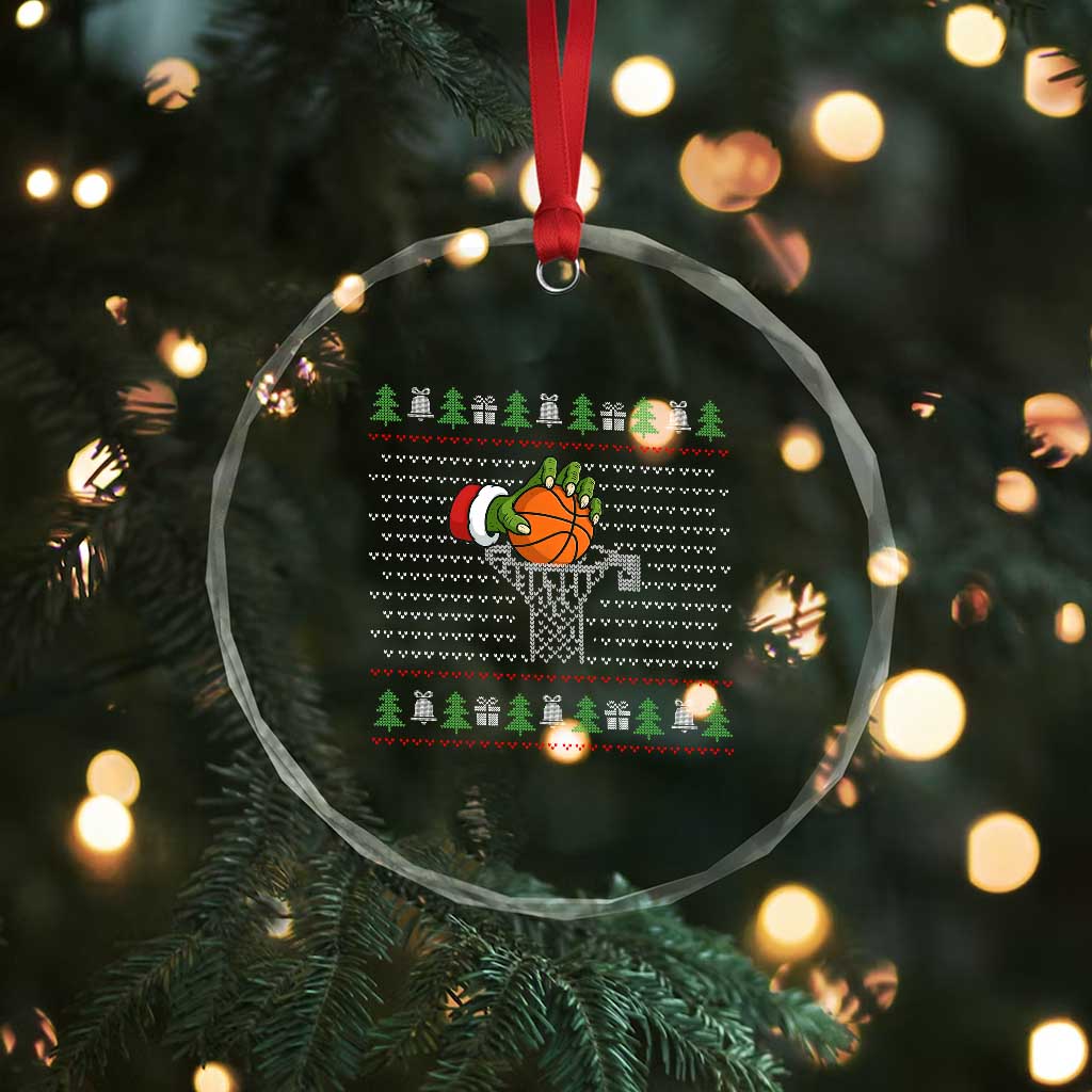 Funny Zombie Hand Basketball Xmas Gift Crystal Glass Ornament TS12 Print Your Wear