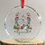 FunnyXmas Nurse Crystal Glass Ornament Ortho Squad Dancing Skeleton Orthopedics PICU Icu Nurse Rn Crew TS10 Transparent Glass 3'' Circle Print Your Wear