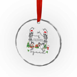FunnyXmas Nurse Crystal Glass Ornament Ortho Squad Dancing Skeleton Orthopedics PICU Icu Nurse Rn Crew TS10 Print Your Wear