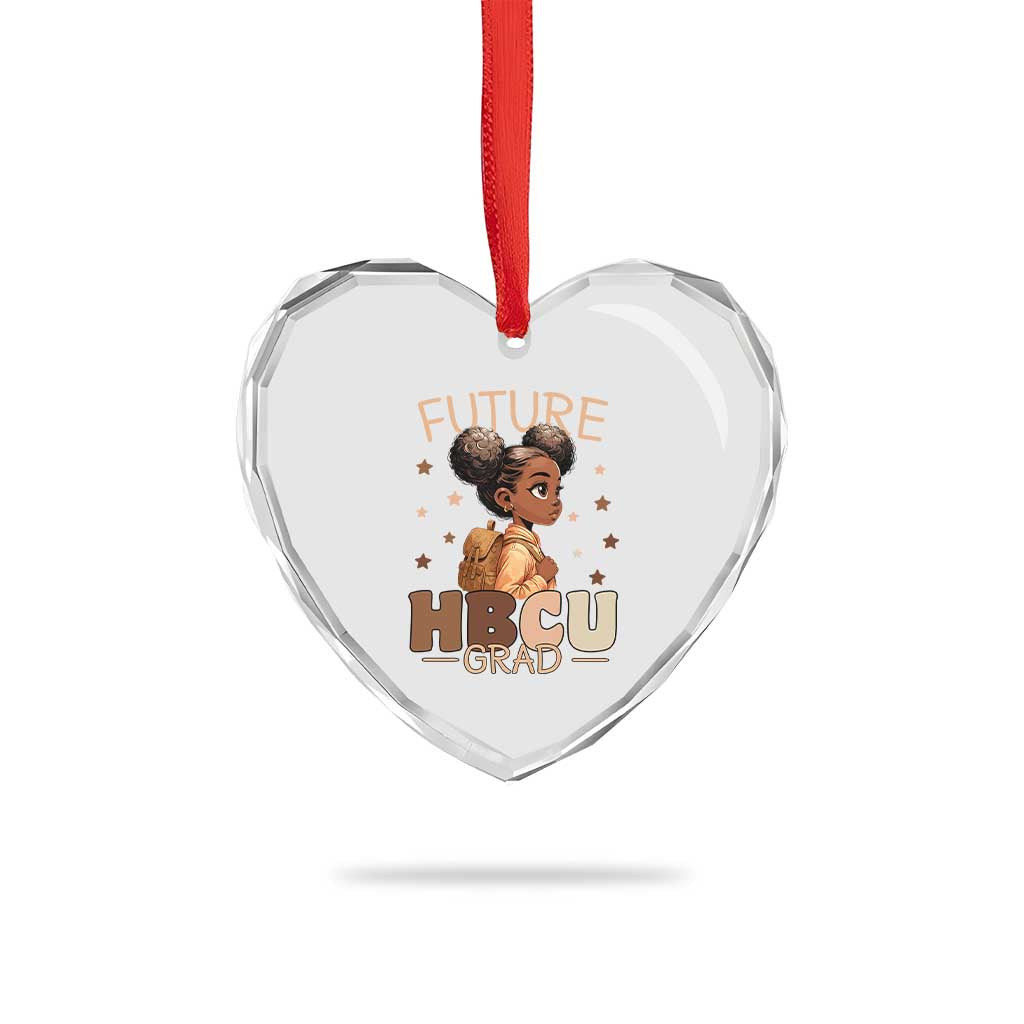 Future HBCU Grad Black Girl Heart Crystal Glass Ornament College Bound Pride Black Excellence Supporters TS02 Print Your Wear