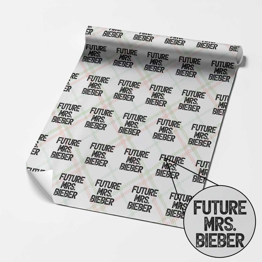 Future Mrs. Pop Star Bride to Be Wrapping Paper Roll Iconic Music Fan Gift Vintage TS02 Christmas Plaid Print Your Wear