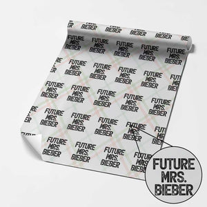 Future Mrs. Pop Star Bride to Be Wrapping Paper Roll Iconic Music Fan Gift Vintage TS02 Christmas Plaid Print Your Wear