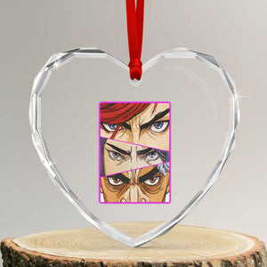Futuristic Legends Anime Eyes Heart Crystal Glass Ornament Gift For League Gamer Fans TS12 Transparent Glass 3'' Heart Print Your Wear