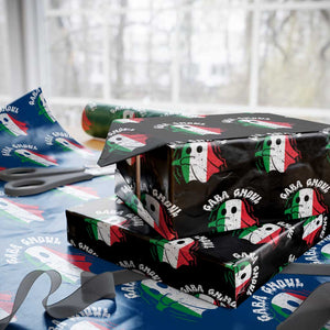 Gabagool Ghost Italian Wrapping Paper Roll Funny Halloween Costume Gaba Ghoul Pun TS10 Black Print Your Wear