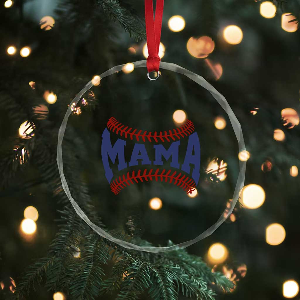 Game Day Baseball Mama Crystal Glass Ornament Proud Mom Gift TS12 Print Your Wear