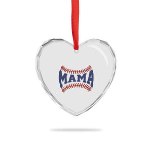 Game Day Baseball Mama Heart Crystal Glass Ornament Proud Mom Gift TS12 Print Your Wear