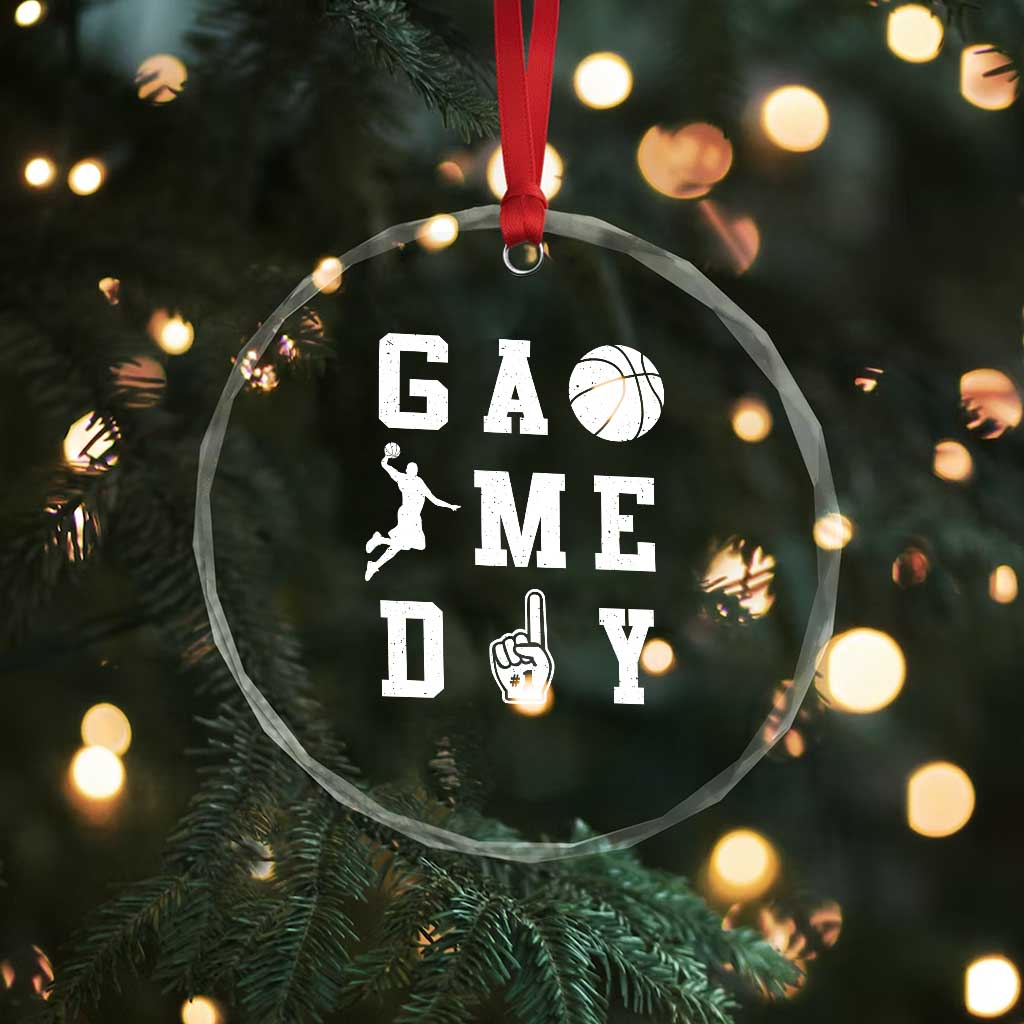 Game Day Basketball Crystal Glass Ornament Basketball Mom Sports Fan TS10 Print Your Wear