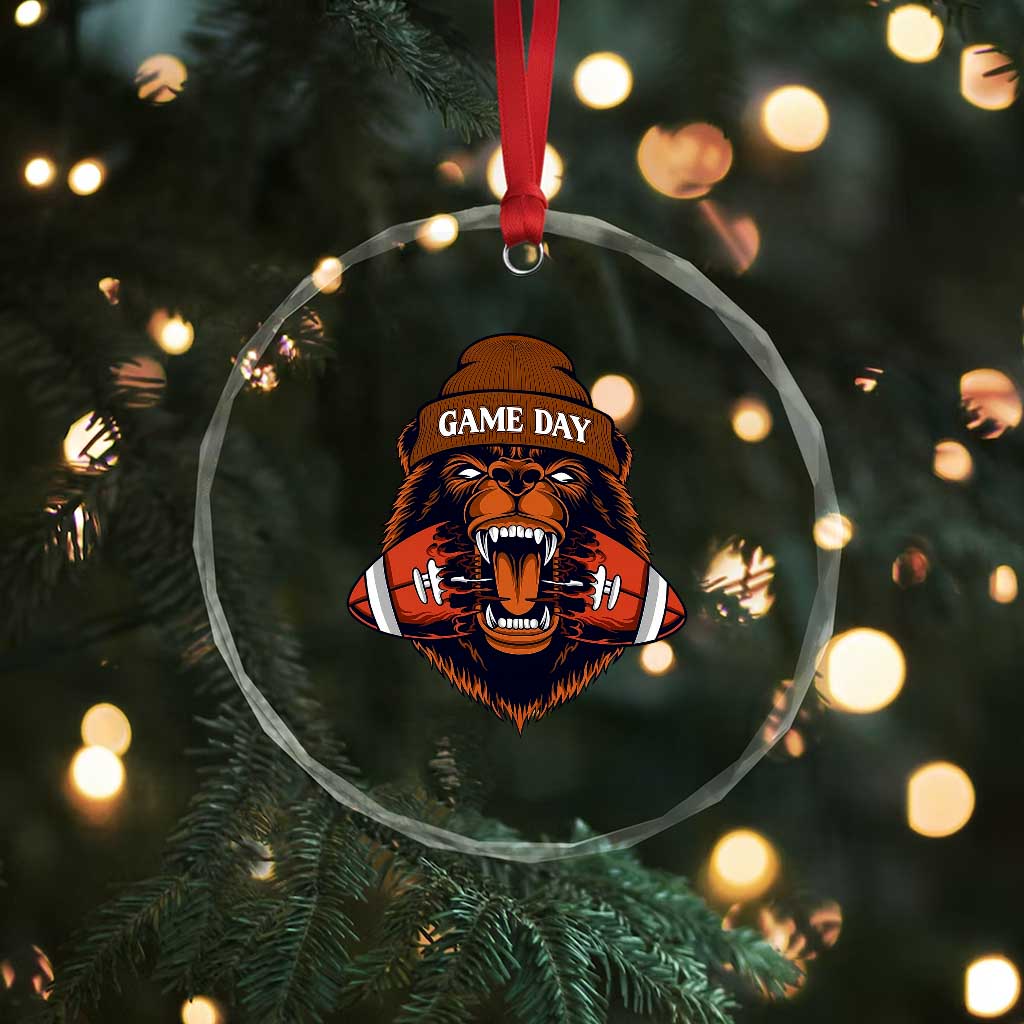 Game Day Fierce BR Biting Ball Crystal Glass Ornament Football Player Gift TS12 Print Your Wear
