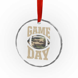 Game Day Football Crystal Glass Ornament Funny Sunday Retro Camo Camouflage TS10 Print Your Wear
