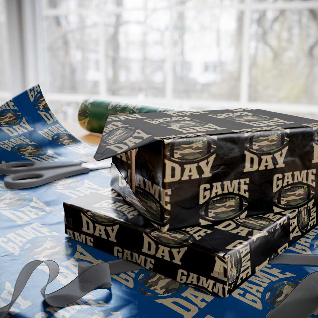 Game Day Football Wrapping Paper Roll Funny Sunday Retro Camo Camouflage TS10 Black Print Your Wear