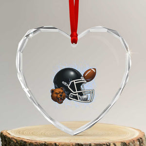 Game Day Sports Fan Gift Heart Crystal Glass Ornament Lightning Bear Helmet TS12 Transparent Glass 3'' Heart Print Your Wear