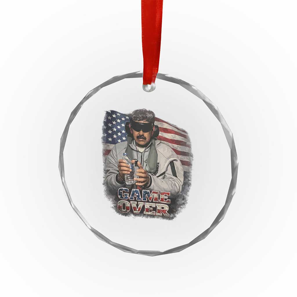 Game Over Maduro Dictator Crystal Glass Ornament Political Justice American Flag Politics Satire TS02 Print Your Wear