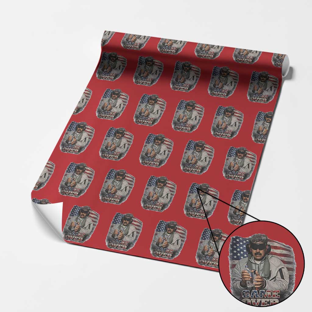 Game Over Maduro Dictator Wrapping Paper Roll Political Justice American Flag Politics Satire TS02 Red Print Your Wear