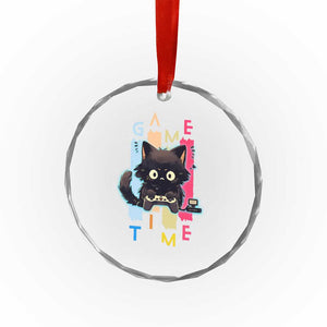 Game Time Crystal Glass Ornament Cute Black Cat Gamer Lover Gift TS12 Print Your Wear