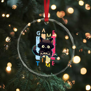 Game Time Crystal Glass Ornament Cute Black Cat Gamer Lover Gift TS12 Print Your Wear